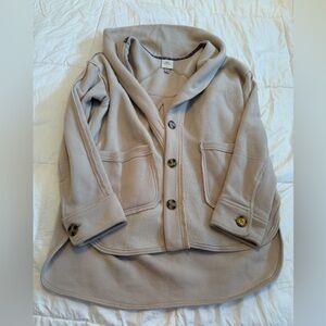 Knox Rose Beige Fleece Shacket